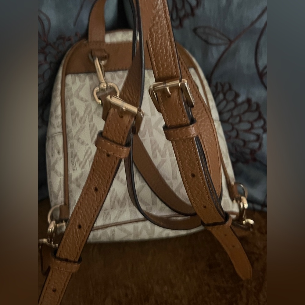 Michael Kors Beige and Brown Mini Backpack - Picture 5 of 14